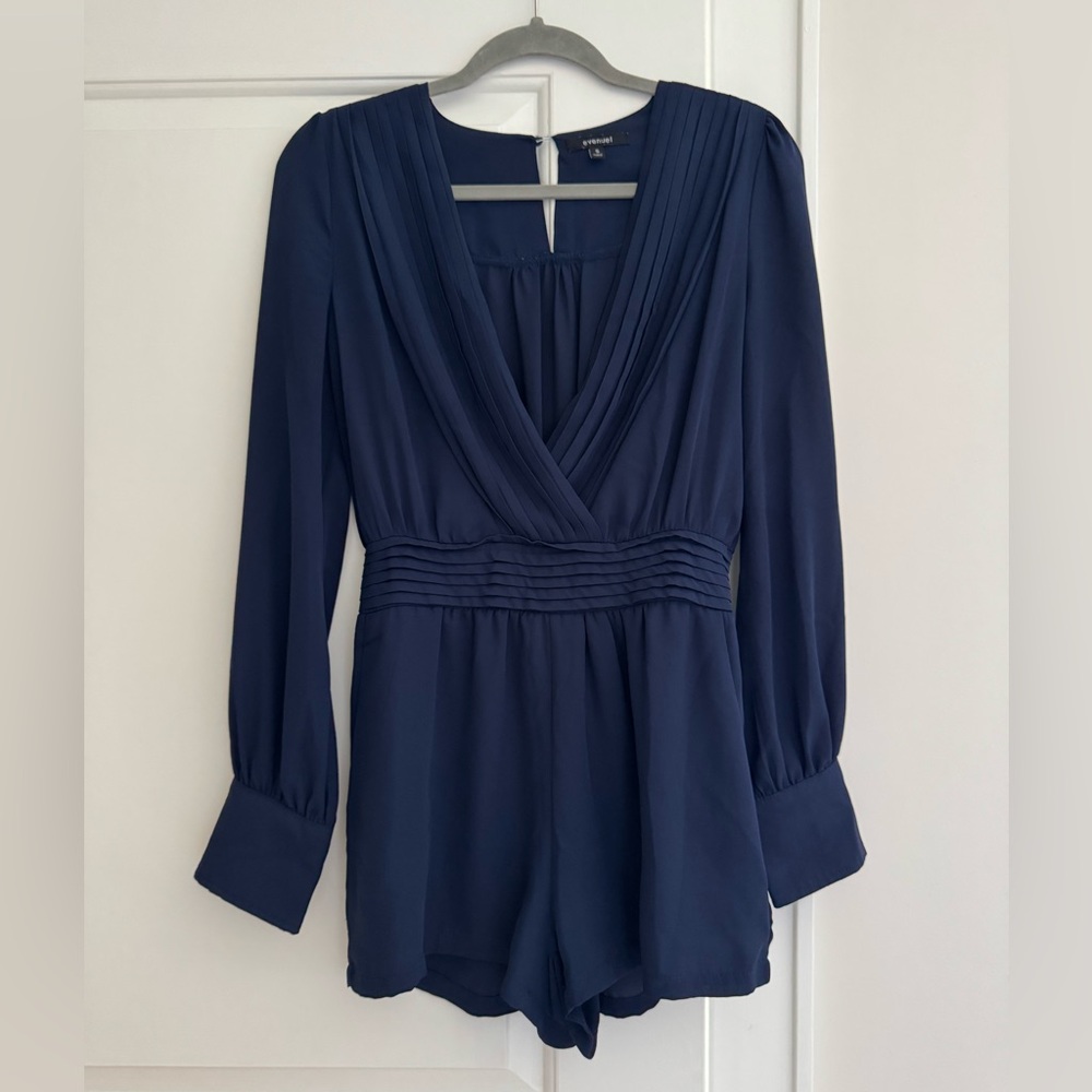 Evenuel Navy Long Sleeve Romper